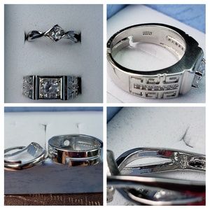 Sterling silver Couples rings
